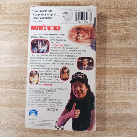 Wayne's World 1992 VHS SNL Mike Myers Dana Carvey Penelope Spheeris VTG 90s Cult - Picture 2 of 8